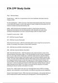 ETA CPP Study Guide Latest 2026&sol;2027 Exam Questions and Verified Solutions