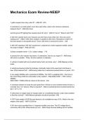 Mechanics Exam Review-NEIEP Most Recent 2026&sol;2027 Questions and Accurate Answers
