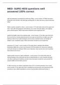 MED- SURG HESI questions well answered 100&percnt; correct
