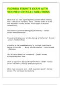 FLORIDA TERMITE EXAM WITH VERIFIED DETAILED SOLUTIONS