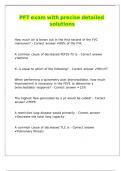 PFT exam with correct detailed solutions 