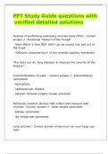 PFT Study Guide questions with verified detailed solutions