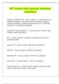 PFT Exam with precise detailed solutions