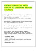 RNSG 1105 nursing skills module 10 Exam with verified solutions