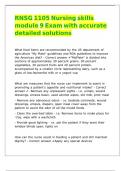 RNSG 1105 Nursing skills module 9 Exam with accurate detailed solutions