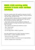 RNSG 1105 nursing skills module 8 Exam with verified solutions
