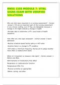 RNSG 1105 MODULE 7- VITAL SIGNS EXAM WITH VERIFIED SOLUTIONS