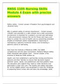 RNSG 1105 Nursing Skills Module 4 Exam with precise answers 