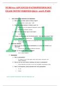 NURS 611 ADVANCED PATHOPHYSIOLOGY EXAM &lpar;WITH VERIFIED Q&A&rpar; -100&percnt; PASS