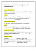 Florida Insurance 20-44 Exam Study Questions With Complete Solutions