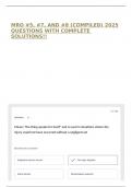 MRO &num;5&comma; &num;7&comma; AND &num;8 &lpar;COMPILED&rpar; 2025 QUESTIONS WITH COMPLETE SOLUTIONS&excl;&excl;