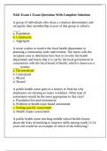 N441 Exam 1 Exam Questions With Complete Solutions