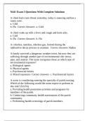 N441 Exam 3 Questions With Complete Solutions