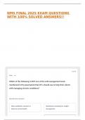 NMS FINAL 2025 EXAM QUESTIONS WITH 100&percnt; SOLVED ANSWERS&excl;&excl;