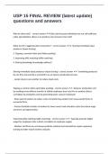USP 15 FINAL REVIEW &lpar;latest update&rpar; questions and answers