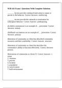 NUR 441 Exam 1 Questions With Complete Solutions