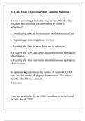 NUR 441 Exam 1 Questions With Complete Solutions