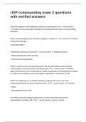 USP compounding exam 2 questions with verified answers 