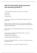 USP 15 Final Study Guide questions well answered graded A&plus; 