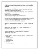 NURS 441 Exam 3 Study Guide Questions With Complete Solutions