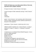 NURS 441 Final exam extra information Liberty University Questions With Complete Solutions