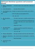 USP Exam Shenkman questions well answered passed