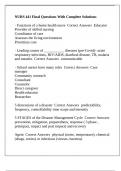 NURS 441 Final Questions With Complete Solutions