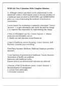 NURS 441 Test 1 Questions With Complete Solutions