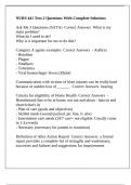 NURS 441 Test 2 Questions With Complete Solutions