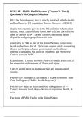 NURS 441 - Public Health Systems &lpar;Chapter 2 - Test I&rpar; Questions With Complete Solutions