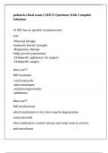 pediatrics final exam CSHCN Questions With Complete Solutions