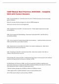 CASP Manual Best Practices 2025&sol;2026 &ndash; Complete  Q&A with Correct Answers 
