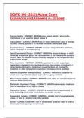 SOWK 300 &lpar;2025&rpar; Actual Exam Questions and Answers A&plus; Graded
