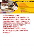  VN 201 &vert; FINAL EXAM &vert; ARMAGEDDON READINESS KIT&colon; 210 NSCBN-VALIDATED CRITICAL INTERROGATIVES WITH DELTA-PRECISION SOLUTIONS & NEURO-COGNITIVE RATIONALES&trade; &vert; TRIUMPH OR TOTAL RECOMPENSE GUARANTEE &vert; SCORED 99&period;9&percnt; &vert; GUARANTEED SUCCESS