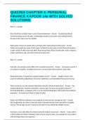 QUIZZES CHAPTER 4&colon; PERSONAL FINANCE KAPOOR 14e WITH SOLVED SOLUTIONS&period;