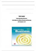 TEST BANK for Understanding Business&comma; 13th Edition by William Nickels and McHugh&comma; All Chapters 1-20 &vert;&vert;Complete A&plus; Guide
