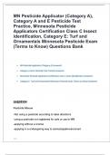 Pesticide Applicator Questions Bank All Newest 2025&sol; 2026 Exam Questions with 100&percnt; True Correct Answers 