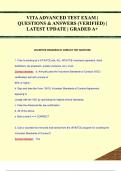 VITA ADVANCED TEST  NEW REVISED 2025&sol; 2026 EXAM &lpar;QUESTIONS&rpar; WITH GRADED A&plus; SOLUTIONS 