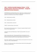 CQE - Certified Quality Engineer Primer - II&period;The  Quality System Questions 2025&sol;2026 &ndash; Complete  Q&A with Correct Answers 