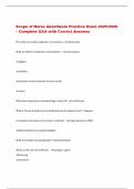 Scope of Nurse Anesthesia Practice Exam 2025&sol;2026 &ndash; Complete Q&A with Correct Answer