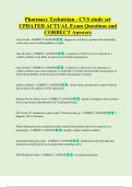 Pharmacy Technician - CVS study set  UPDATED ACTUAL Exam Questions and  CORRECT Answers