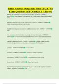 Scribe America Outpatient Final UPDATED    Exam Questions and CORRECT Answers 