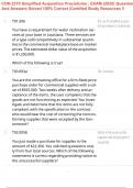 CON 2370 Simplified Acquisition Procedures &comma; EXAM &lpar;2025&rpar; Questions And Answers Solved 100&percnt; Correct &vert;Certified Study Resources &excl;&excl;