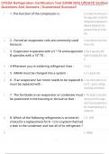 CFESA Refrigeration Certification Test EXAM 2025 UPDATE Verified Questions And Answers &vert; Guaranteed Success&excl;&excl;
