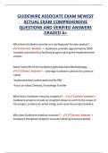 GUIDEWIRE ASSOCIATE EXAM NEWEST ACTUAL EXAM COMPREHENSIVE QUESTIONS AND VERIFIED ANSWERS GRADED A&plus;