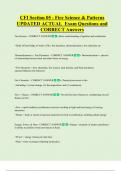 CFI Section 05 - Fire Science & Patterns  UPDATED ACTUAL  Exam Questions and  CORRECT Answers 