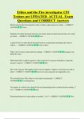 Ethics and the Fire investigator CFI  Trainer&period;net UPDATED  ACTUAL  Exam  Questions and CORRECT Answers