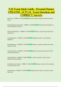NAF Exam Study Guide - Personal Finance  UPDATED  ACTUAL  Exam Questions and  CORRECT Answers 