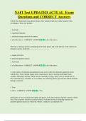 NAFI Test UPDATED ACTUAL  Exam  Questions and CORRECT Answers