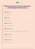 National Latin Exam Practice Questions  with Detailed Verified Answers 